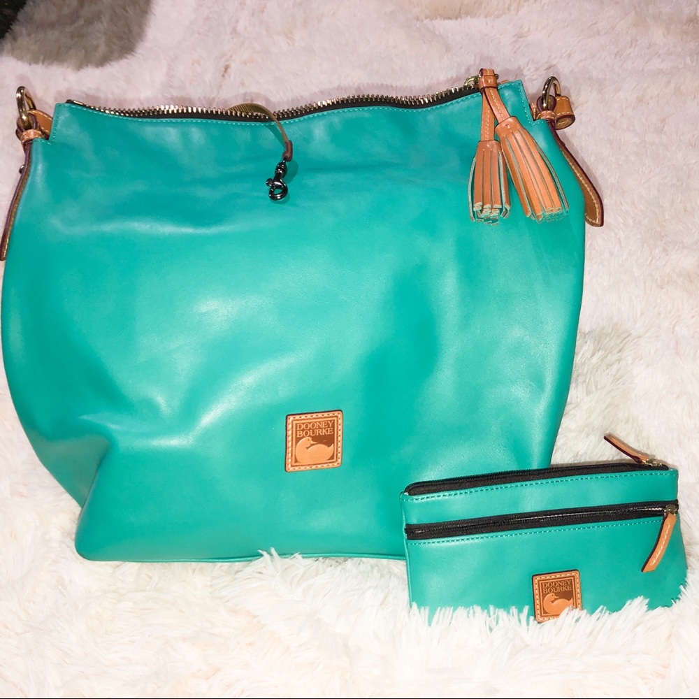 Dooney&Bourke McKenzie Hobo&accessory satchel,jade